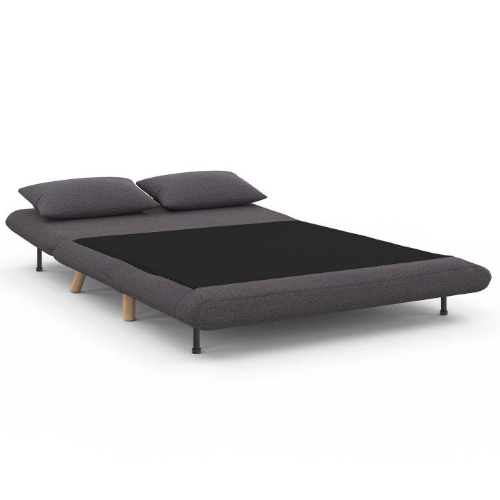 Sofá cama 2 plazas 120x190 cm gris antracita - ROMEO | ID Market