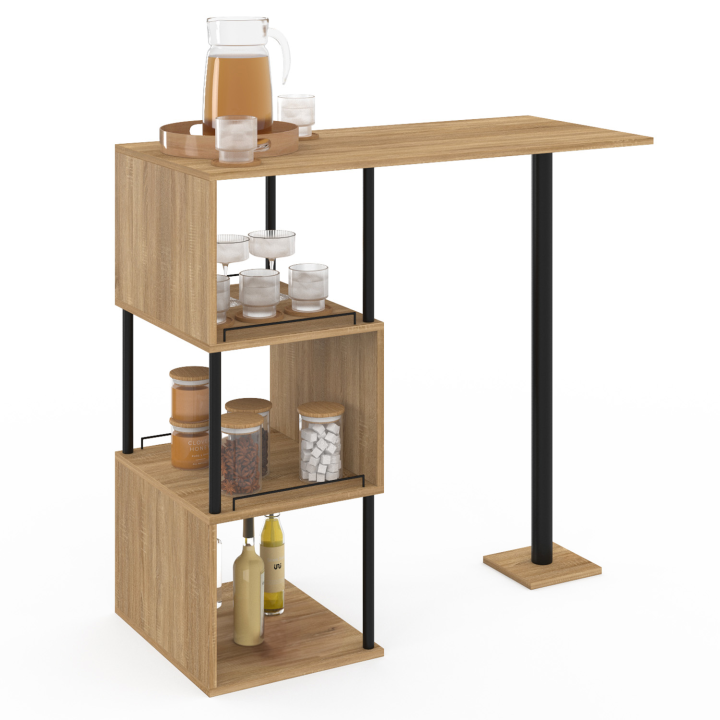 Table haute de bar bistrot DETROIT 2 personnes design industriel