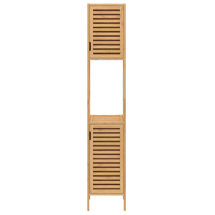 Meuble colonne salle de bain bambou BEA 2 portes