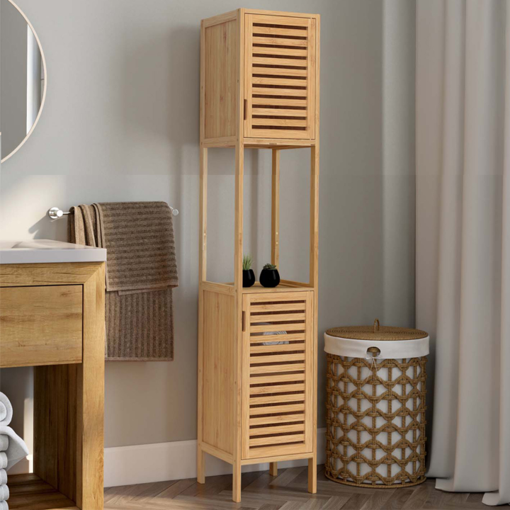 Mueble de baño de bambú de 2 puertas - BEA | ID Market