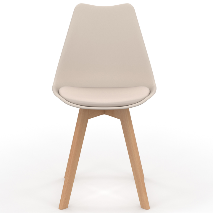 Lot de 6 chaises scandinaves SARA beige pour salle à manger