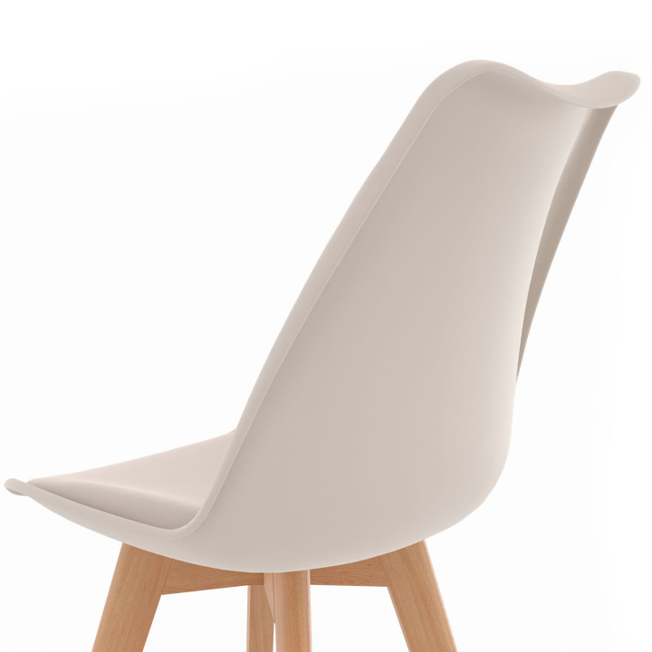 Lot de 6 chaises scandinaves SARA beige pour salle à manger