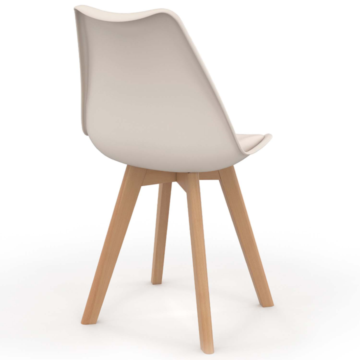 Lot de 6 chaises scandinaves SARA beige pour salle à manger