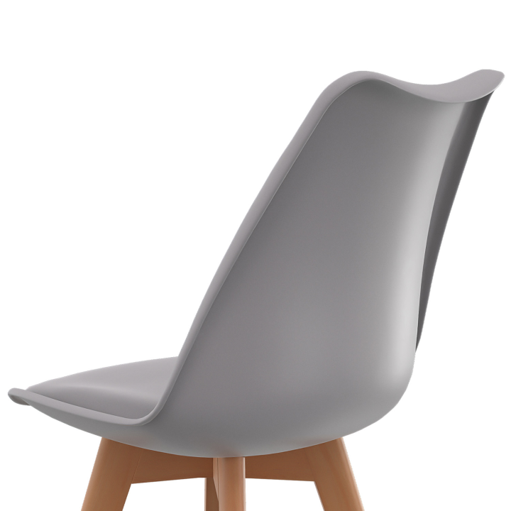 Lot de 4 chaises scandinaves SARA gris clair pour salle à manger