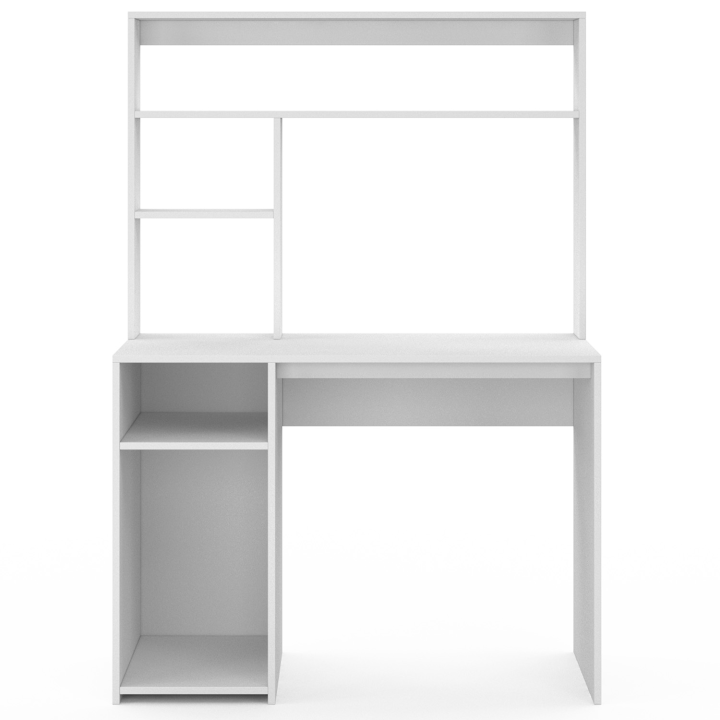 Bureau avec étagères de rangement DAN blanc