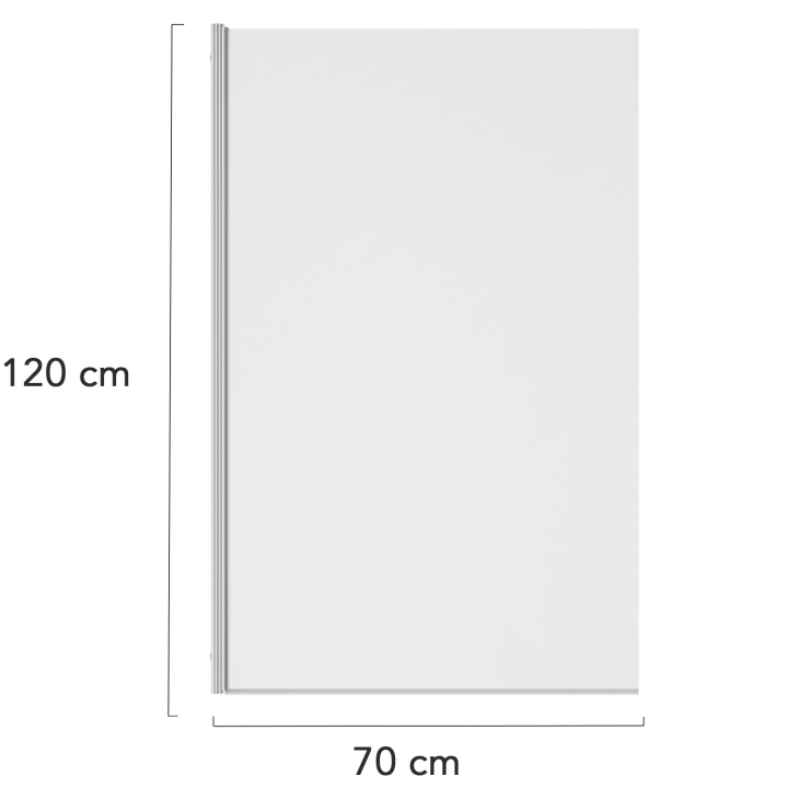 Mampara de baño giratoria 70x120 cm 1 panel | ID Market