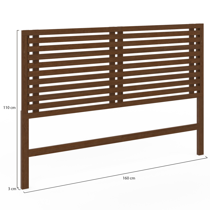 Cabecero de listones color madera envejecida 160 cm - AVA | ID Market