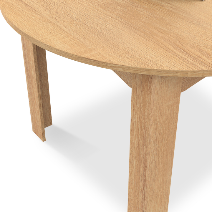 Mesa de comedor redonda extensible de madera para 4-6 personas - DONA | ID Market