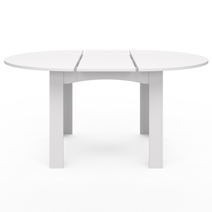 Table à manger extensible ronde DONA 4-6 personnes blanc 110-150 cm