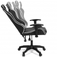 Fauteuil de gaming CARTER accoudoirs 2D pivotants, réglable hauteur noir et blanc