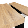 Table console extensible EDEN 10 personnes 235 cm bois et noir