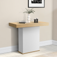 Table console extensible EDEN 10 personnes 235 cm bois et blanc