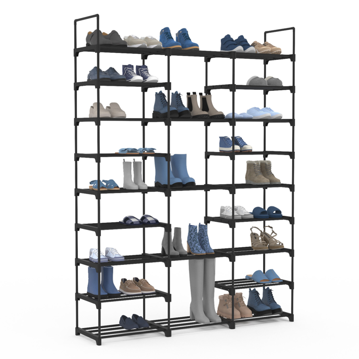 Etagère range chaussures modulable 50 paires noire