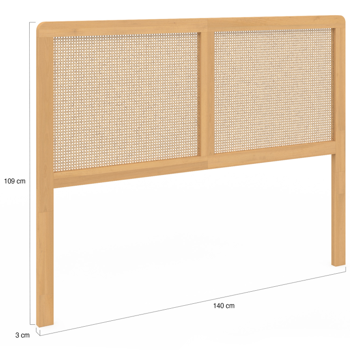 Tête de lit EDHEN cannage et bois 140 CM