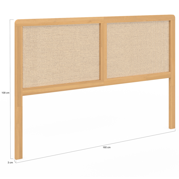 Tête de lit EDHEN cannage et bois 160 CM