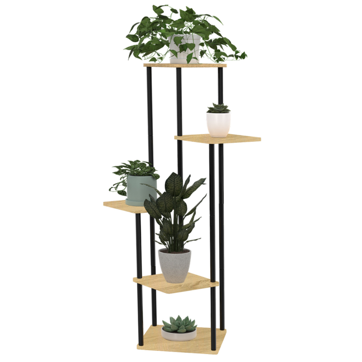 Etagère à pots de fleurs porte plante DETROIT 5 niveaux design industriel