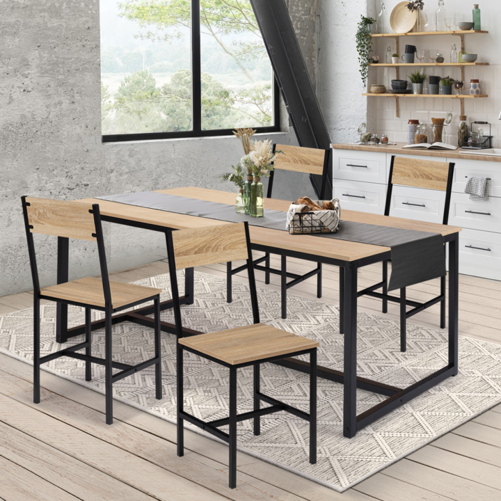 Lot de 4 chaises de cuisine DETROIT design industriel