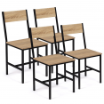 Lot de 4 chaises de cuisine DETROIT design industriel