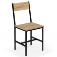 Lot de 4 chaises de cuisine DETROIT design industriel