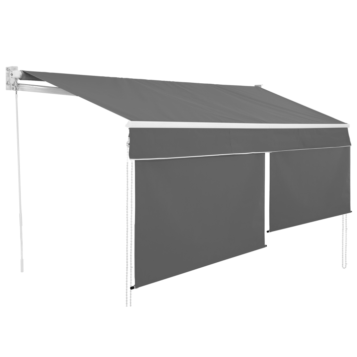 Toldo manual 2,95x2m gris antracita | ID Market