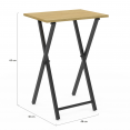 Lot de 2 tables d'appoint pliantes DETROIT design industriel