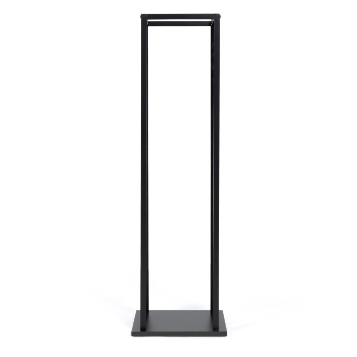 Range bûche vertical acier noir motif arbre H.112 cm