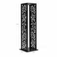 Range bûche vertical acier noir motif arbre H.112 cm