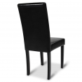 Lot de 6 chaises HANNAH noires pour salle à manger