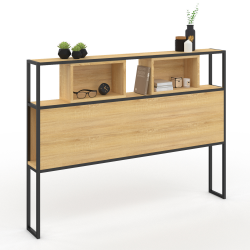 Cabecero industrial barato 165 cm madera y metal negro - DETROIT | ID Market