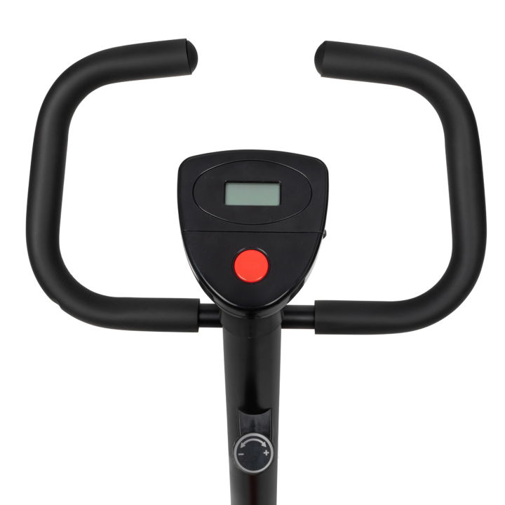 Vélo d’appartement à résistance réglable, selle ajustable et écran LCD multifonction 