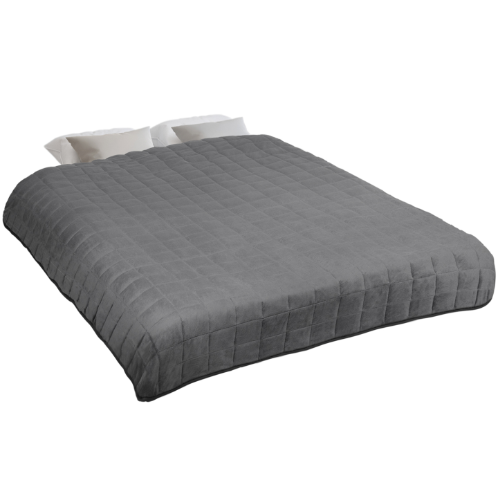 Manta lastrada 150x200 gris claro y oscuro 7kg - CELESTE | ID Market