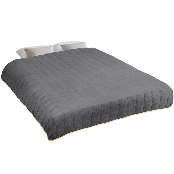 Manta lastrada 150x200 gris y crema 7kg - CELESTE | ID Market