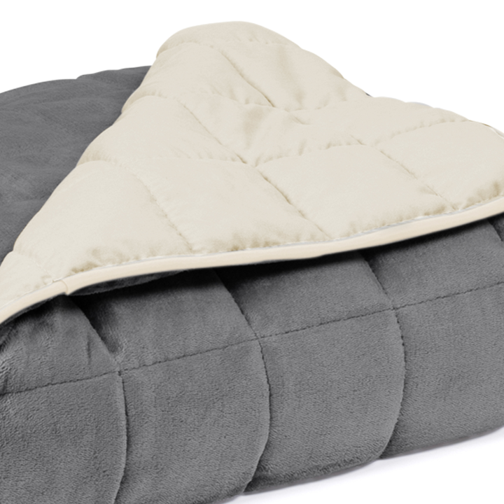 Manta lastrada 150x200 gris y crema 7kg - CELESTE | ID Market