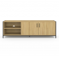 Meuble TV 160 cm DETROIT 2 portes design industriel