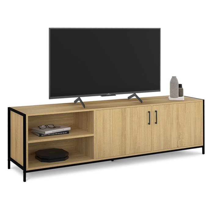 Meuble TV 160 cm DETROIT 2 portes design industriel