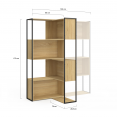 Etagère bibliothèque modulable DETROIT séparateur d'angle extensible design industriel