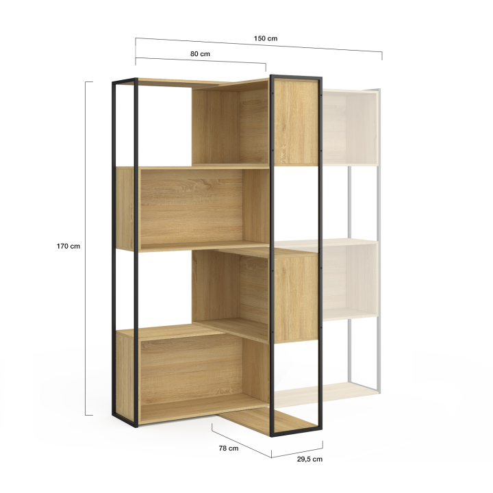 Estantería modular de 170 cm de diseño industrial - DETROIT | ID Market