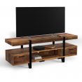 Meuble TV 140 cm AUSTRIA avec tiroirs bois pieds épingle