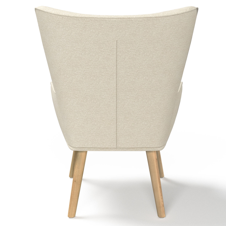 Fauteuil scandinave IVAR en tissu beige