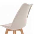 Lot de 8 chaises scandinaves SARA mix color gris foncé x2, terracotta x3, beige x3