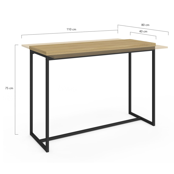 Consola plegable 2 en 1 de diseño industrial para 4 personas - DETROIT | ID Market