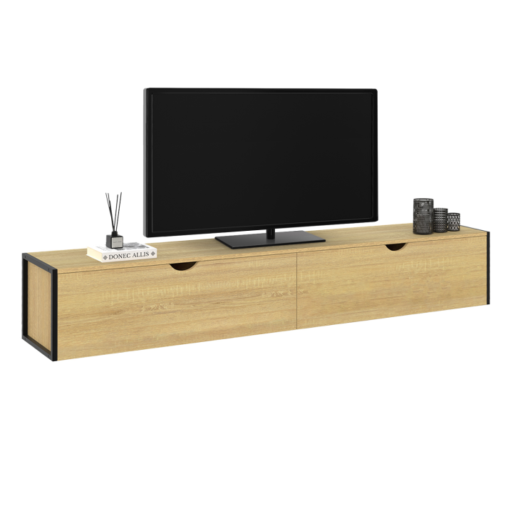 Mueble de TV industrial de 2 puertas y 180 cm - DETROIT | ID Market