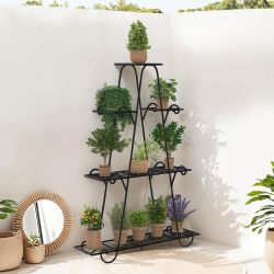 Etagère à pots de fleurs porte plante en métal 9 niveaux