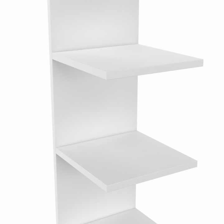 Etagère murale suspendue double position CHIARA 8 étagères blanc 190 cm