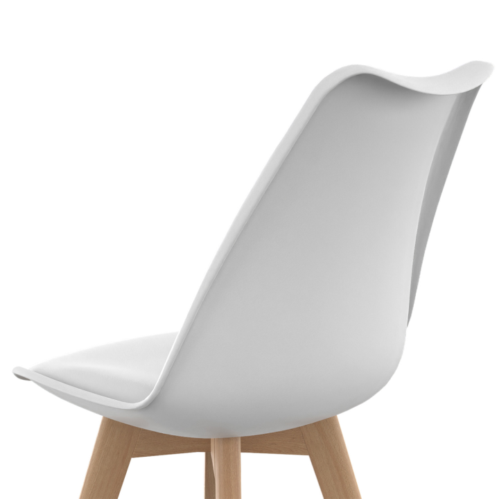 Lot de 6 chaises scandinaves SARA en velours gris foncé, blanc, noir et patchworks noir, gris et blanc