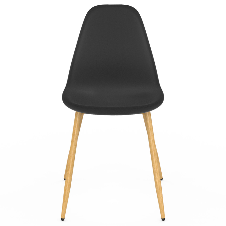 Set van 6 zwarte DANI Scandinavische eetkamerstoelen