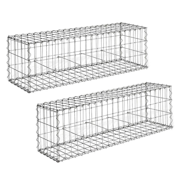 Lot de 2 gabions pour pierre 100 x 30 x 30 cm