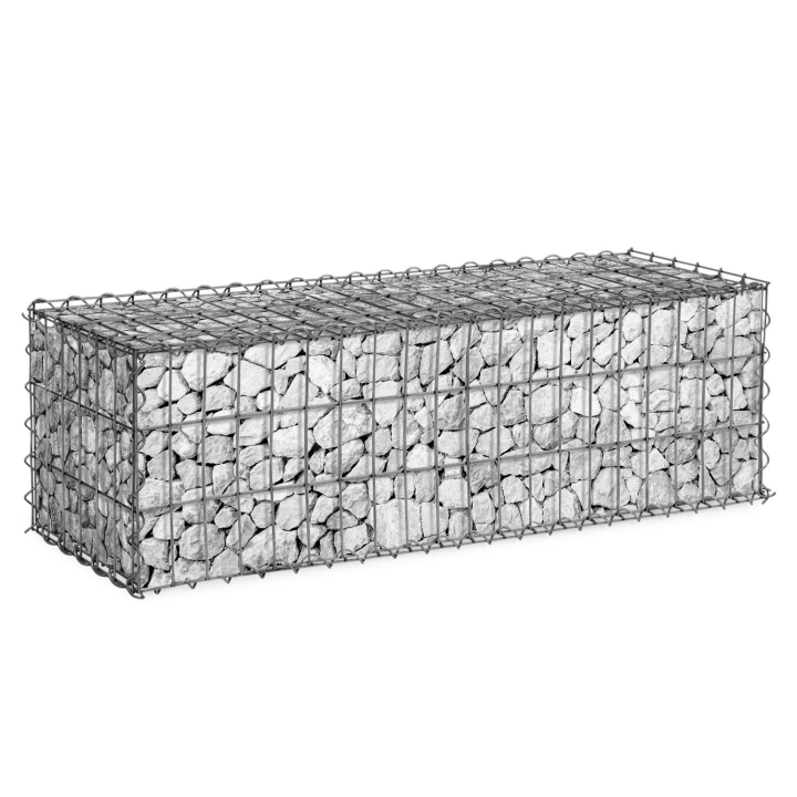 Lot de 2 gabions pour pierre 100 x 30 x 30 cm