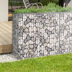 Lot de 2 gabions pour pierre 100 x 30 x 80 cm