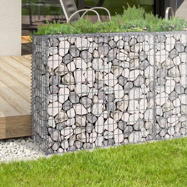 Goedkope stenen schanskorf (tuin) 100 x 30 x 80 cm : set van 2 | ID Market